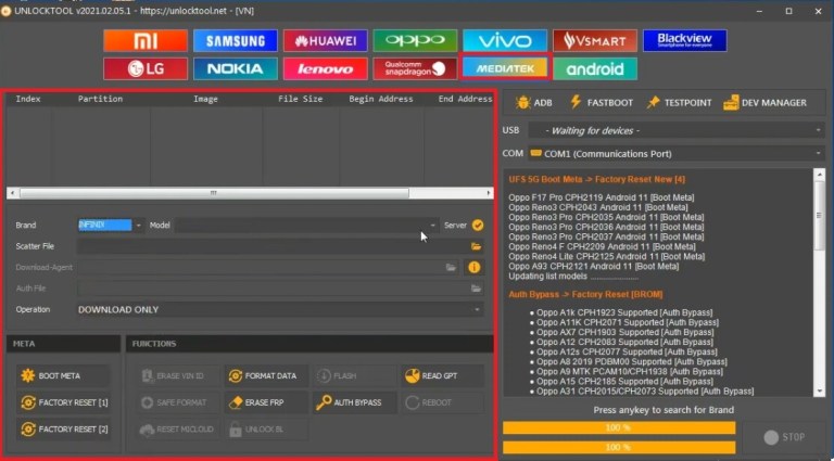 Mediatek Unlock Options